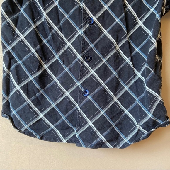 next Boys Navy Blue Short Sleeve Button Up Shirt - Picture 5 of 7